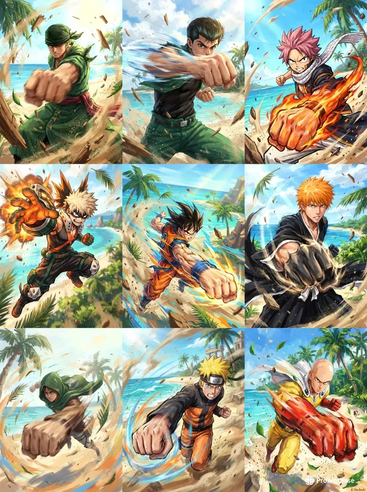 Dynamic Anime Textured Art