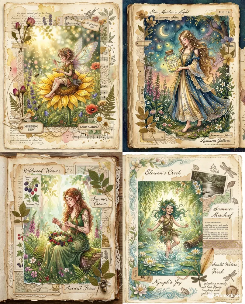 Fantasy Summer Journal Pages