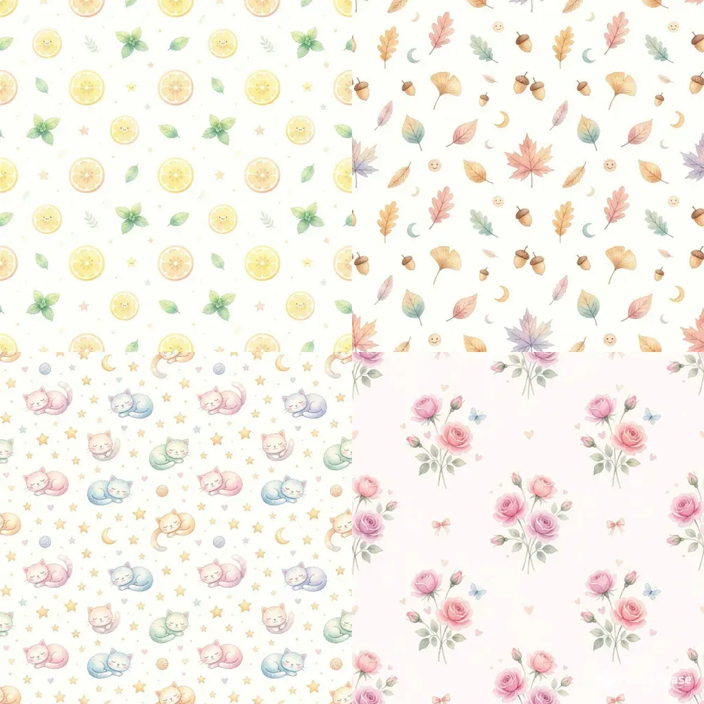 Seamless Watercolor Aesthetic Patterns