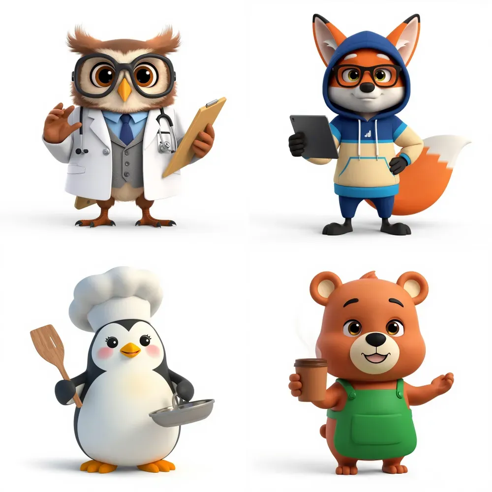 3D Vector Mascot Character Generator
