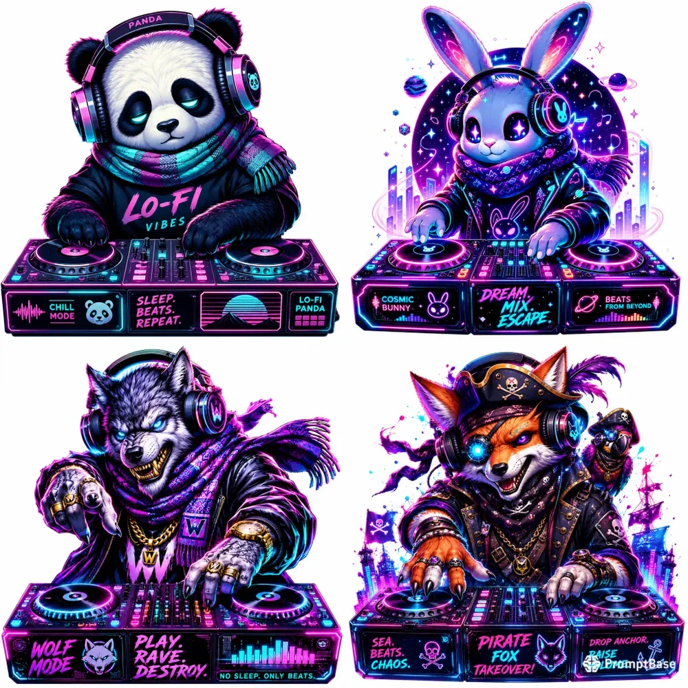 Neon Animal Dj Streetwear
