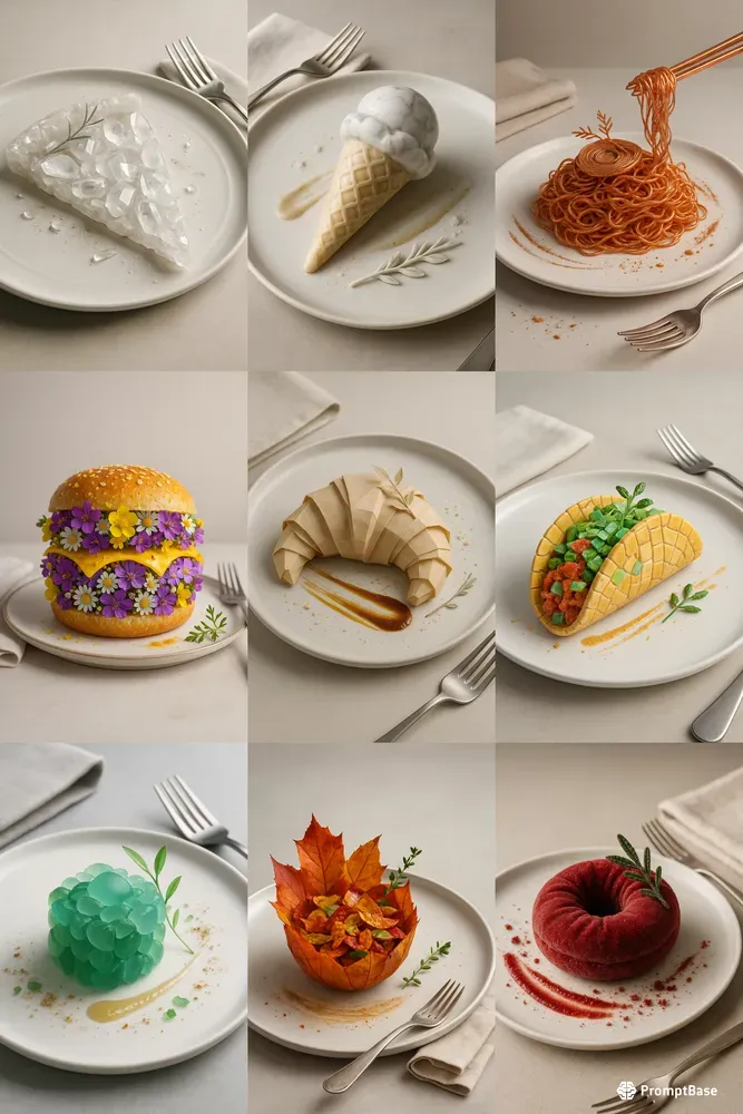Surreal Food Photos From Odd Materials