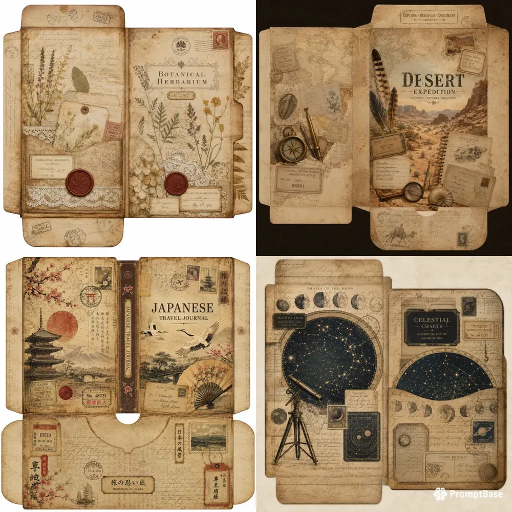 Vintage Travel Folders
