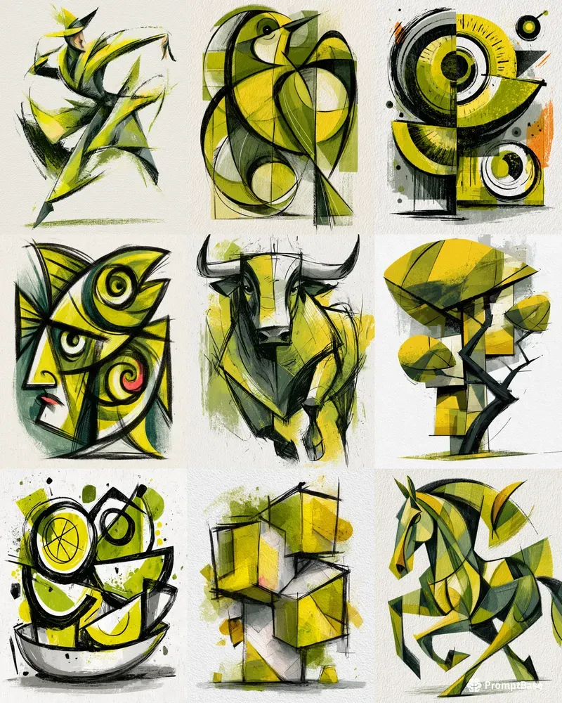 Neo Cubist Abstract Art