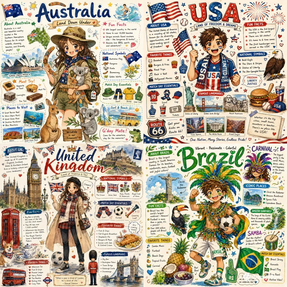Cute Country Fan Infographic Packs