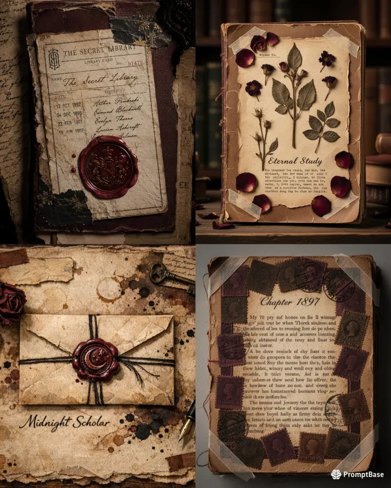 Dark Academia Junk Journal Kits