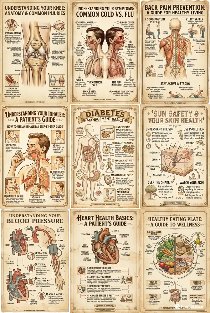 Vintage Patient Education Posters