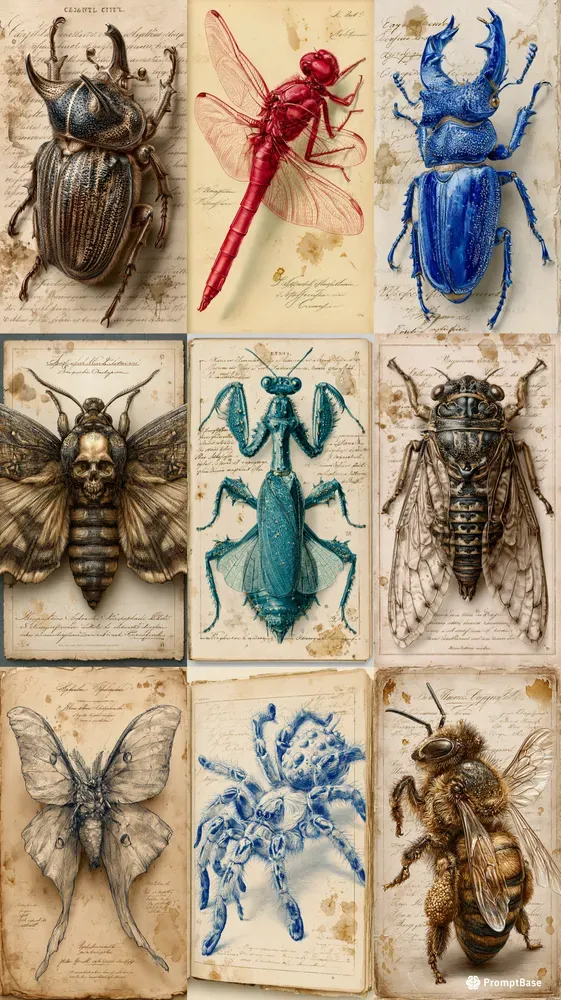 19th Century Entomological Etchings