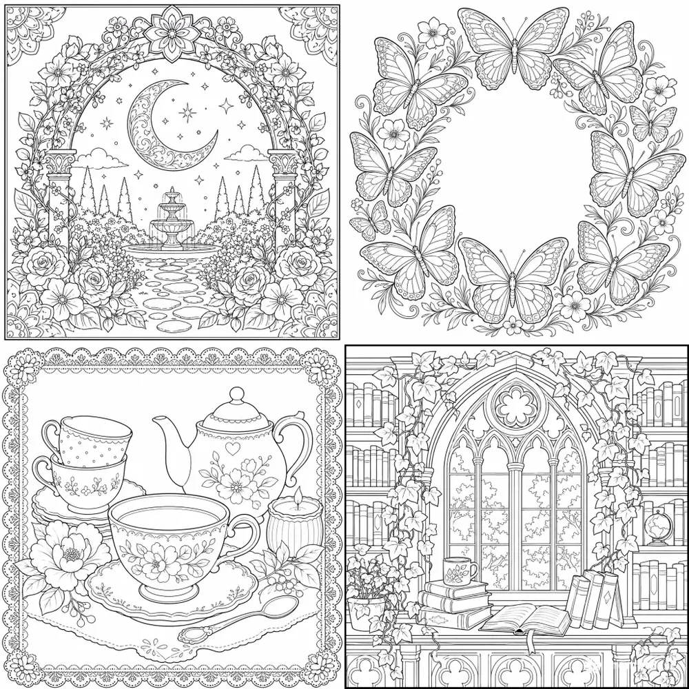 Ornamental Frame Coloring Page Builders
