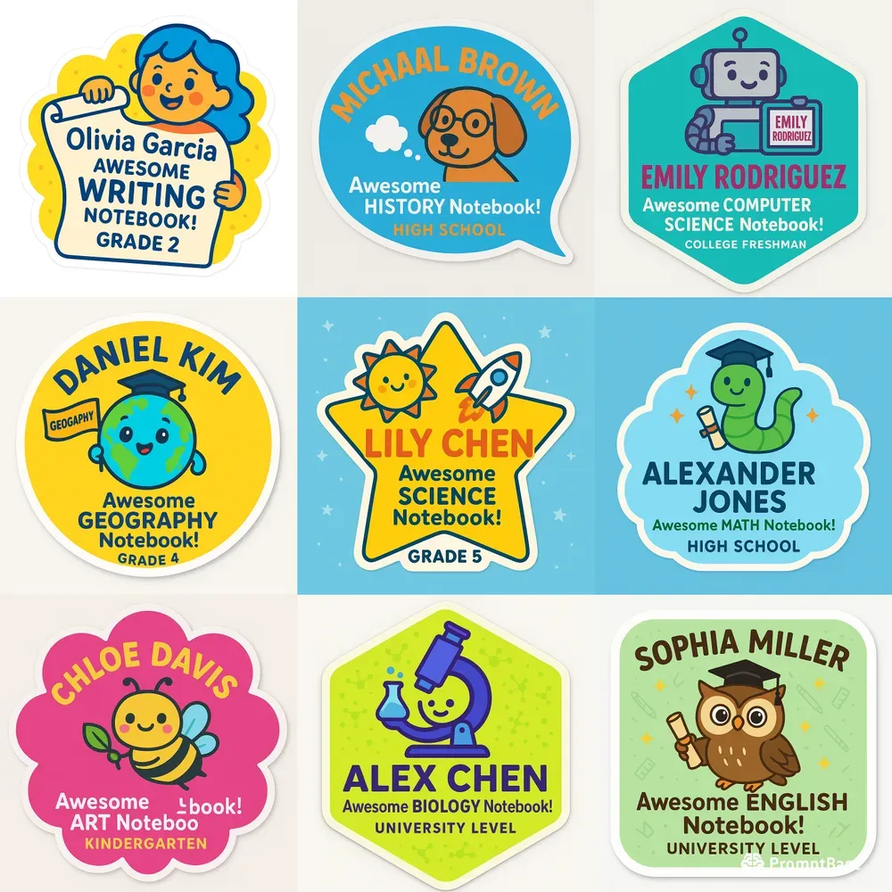 Personalized Academic Sticker Designs