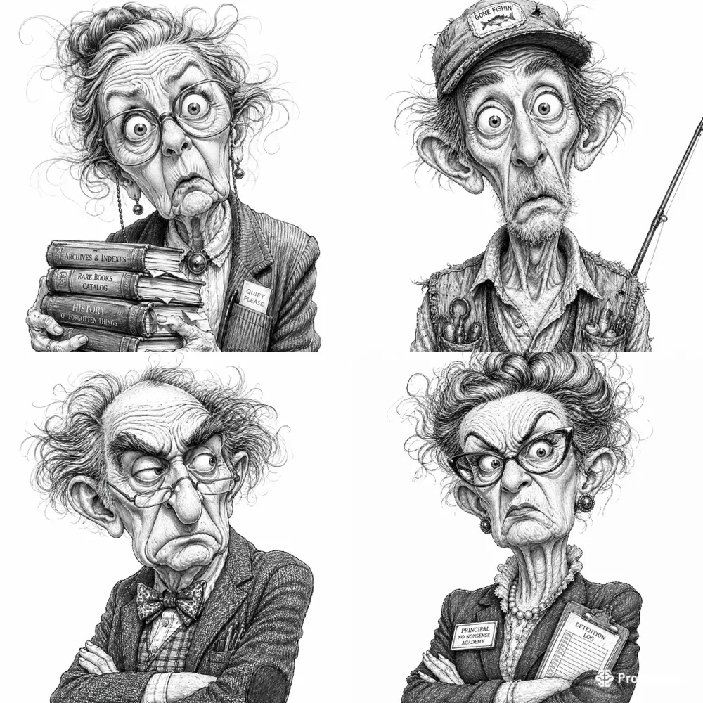 Funny Caricature Sketch Portraits