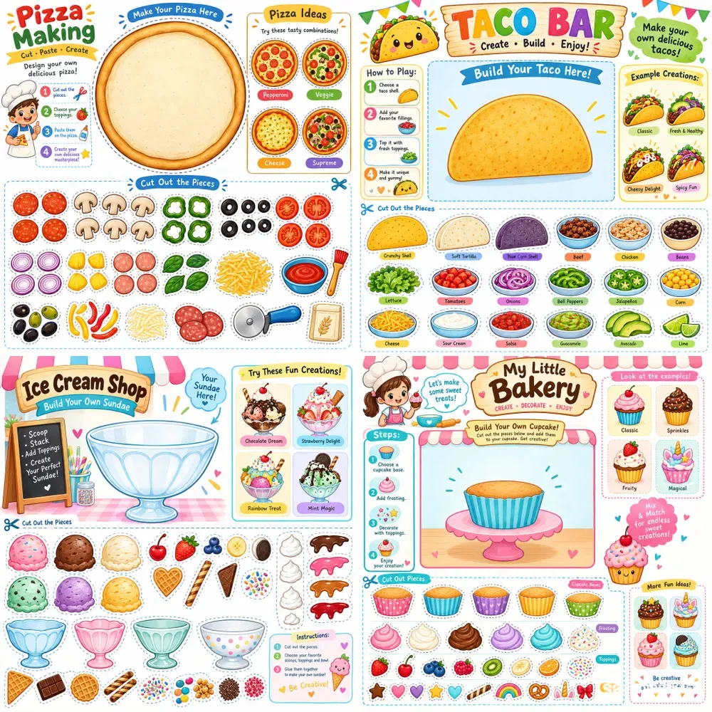 Build Play Food Printables
