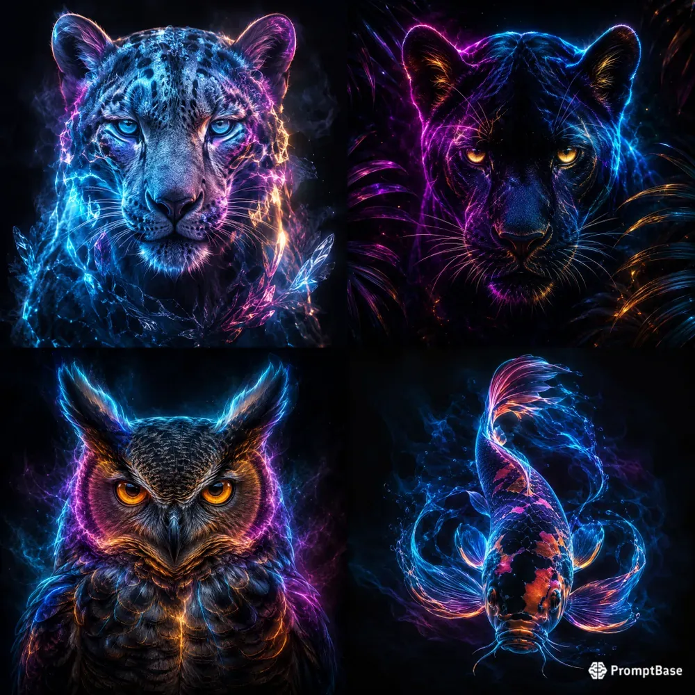 Neon Wildlife Auras