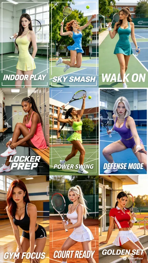 Tennis Girls At School