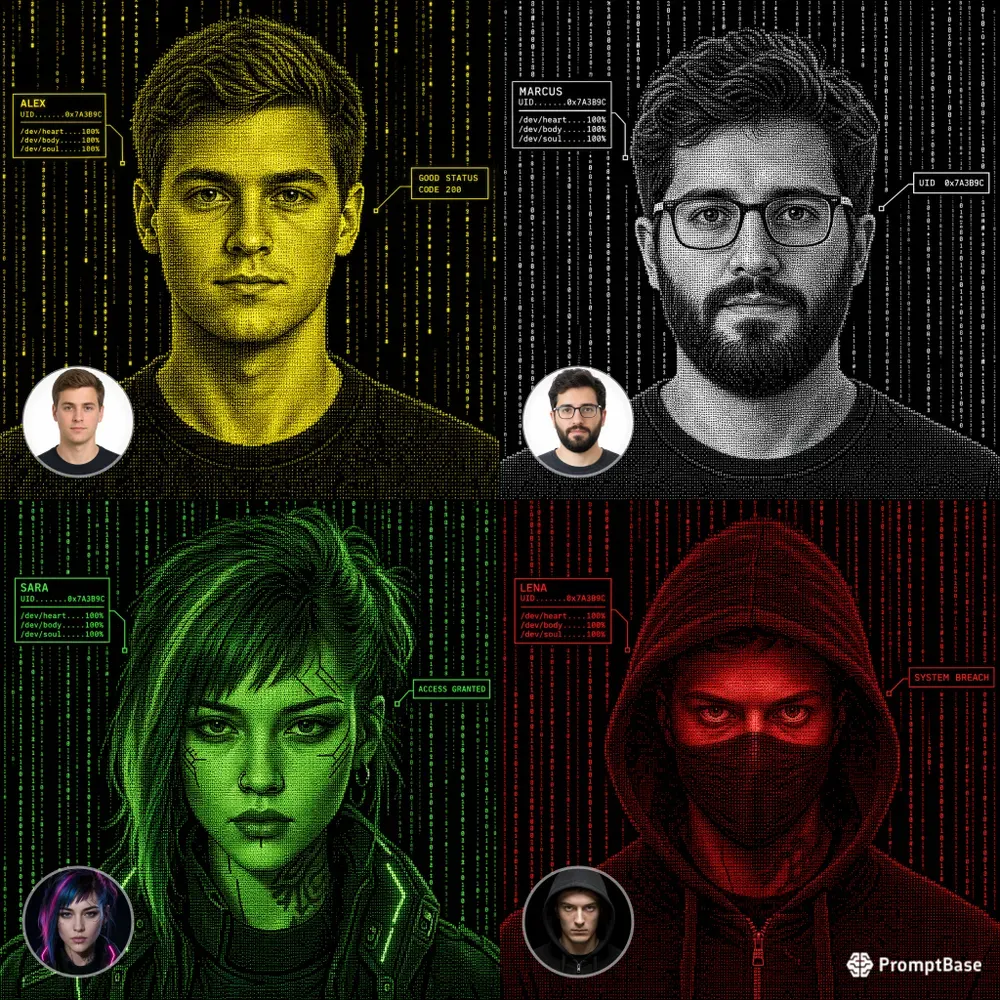 Matrix Ascii Portrait Studios