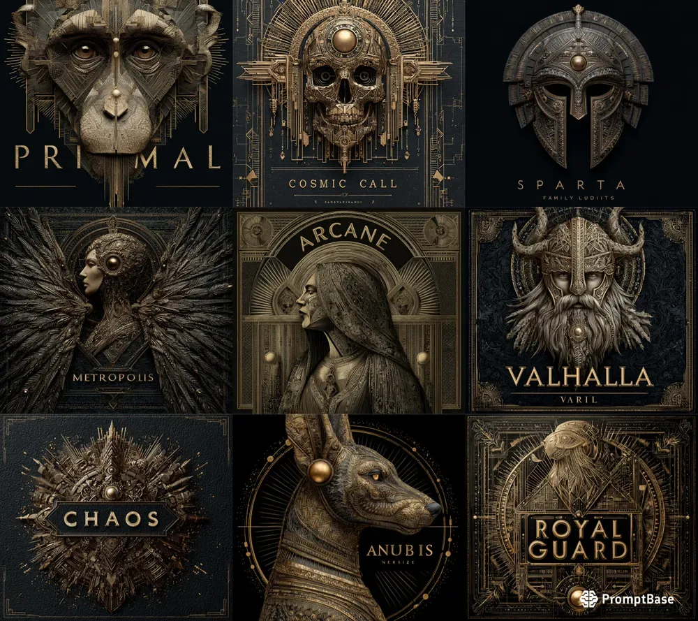 Art Deco Gold Emblems