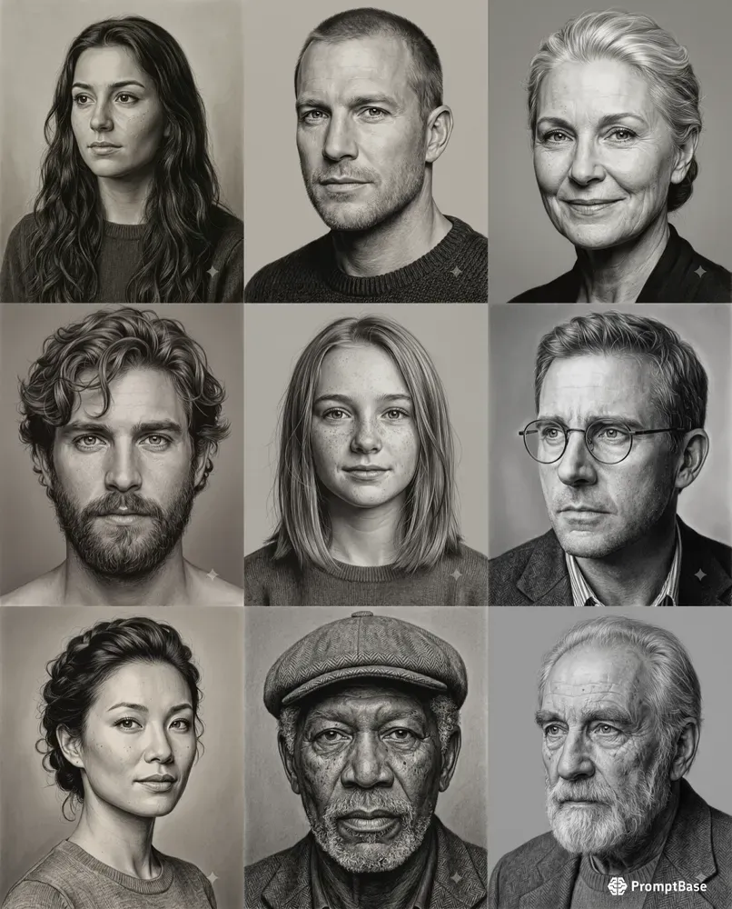 Hyperrealistic Pencil Portrait Generator