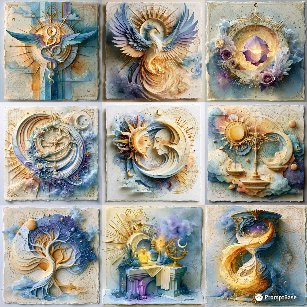 Whimsical Celestial Paper Art