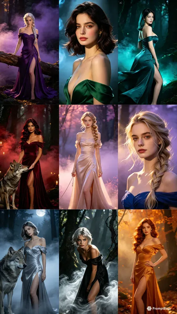 Mystical Forest Gown Portraits