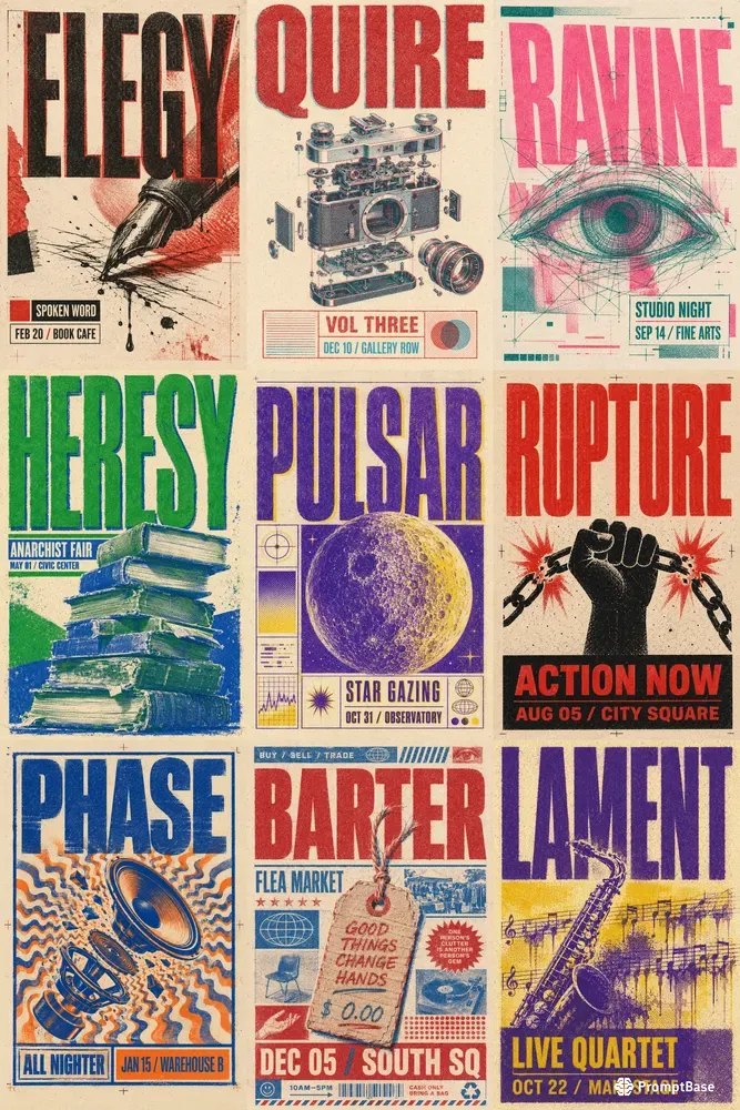 Twoink Risograph Poster Matrices
