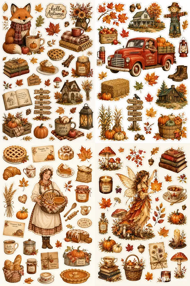 Cozy Autumn Sticker Sheets