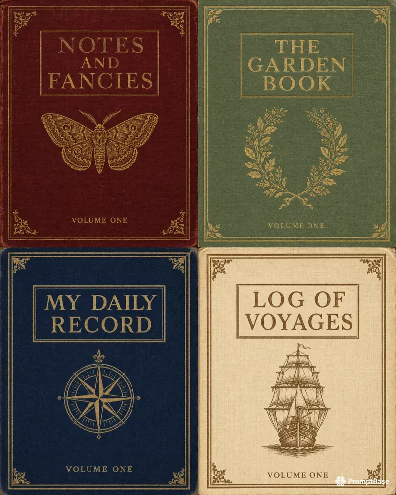 Junk Journal Antique Book Cover Designs