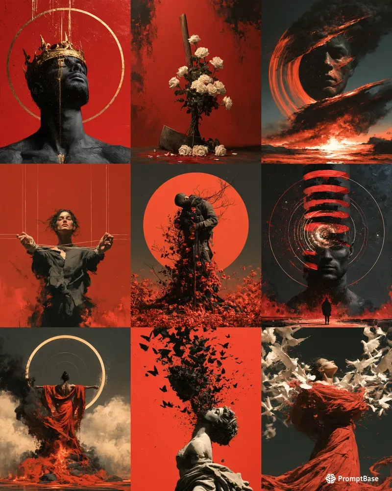 Insurgent Crimson Wax Art