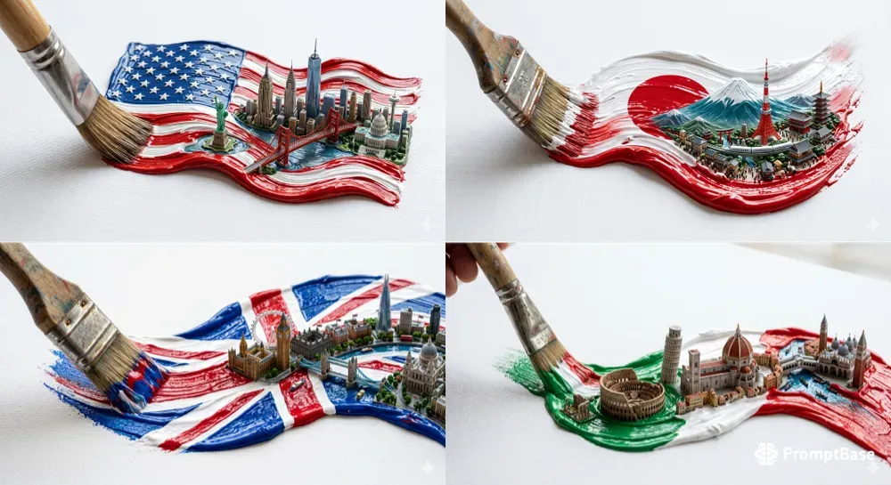 Paintbrush Flag Landmark Art