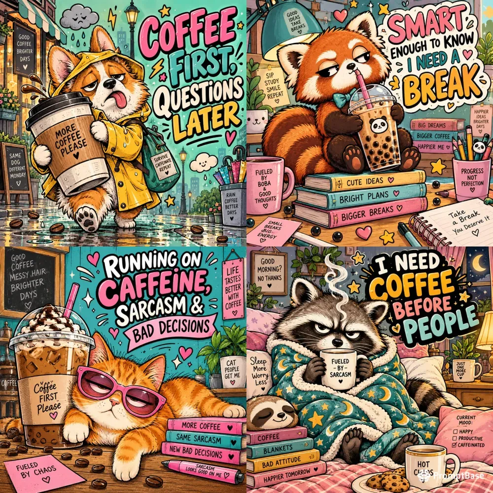 Cute Sarcastic Animal Designs