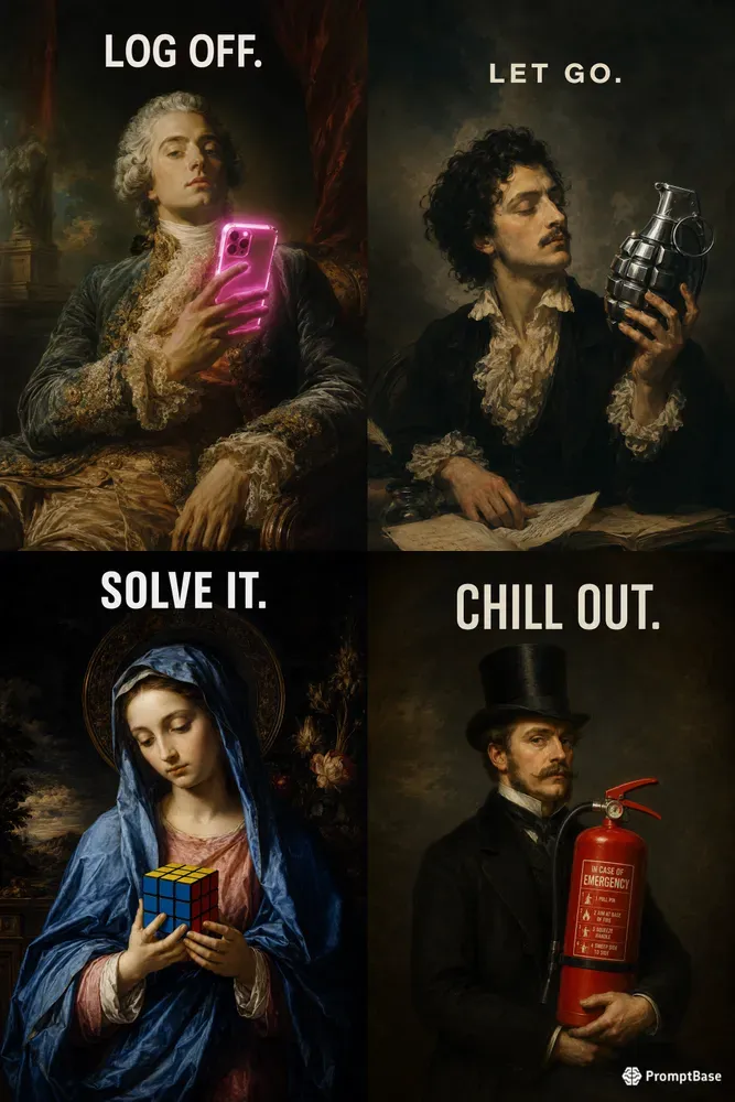 Surreal Classical Art Typography Posters
