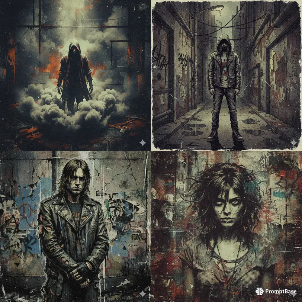 Grunge Design Style Illustrations