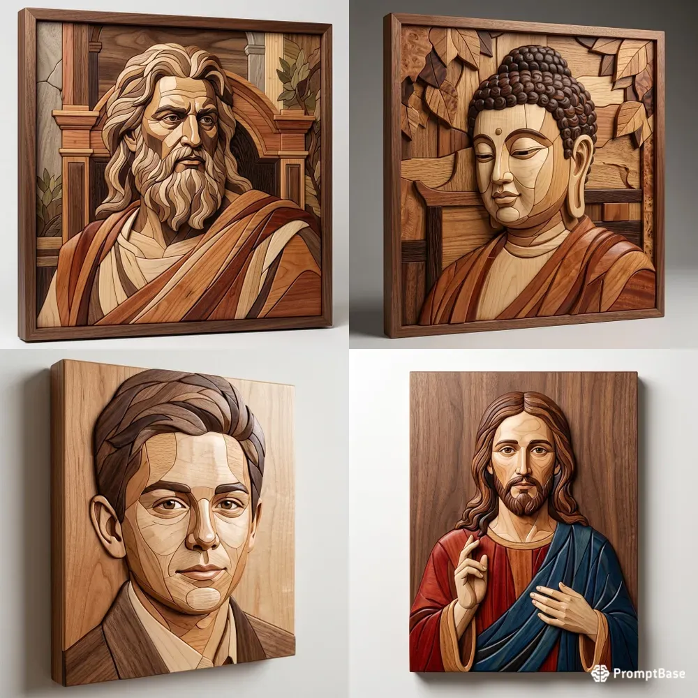 Photos To Wooden Intarsia Artworks
