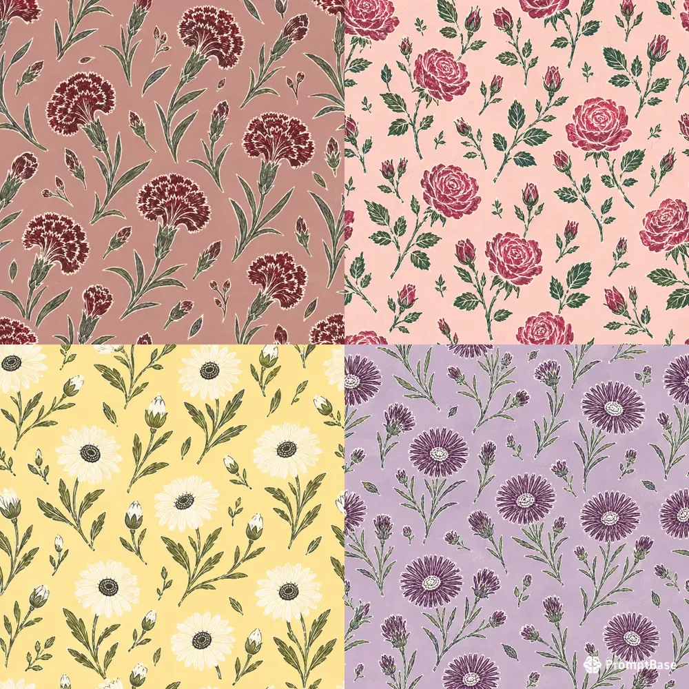 Birth Flower Monthly Patterns