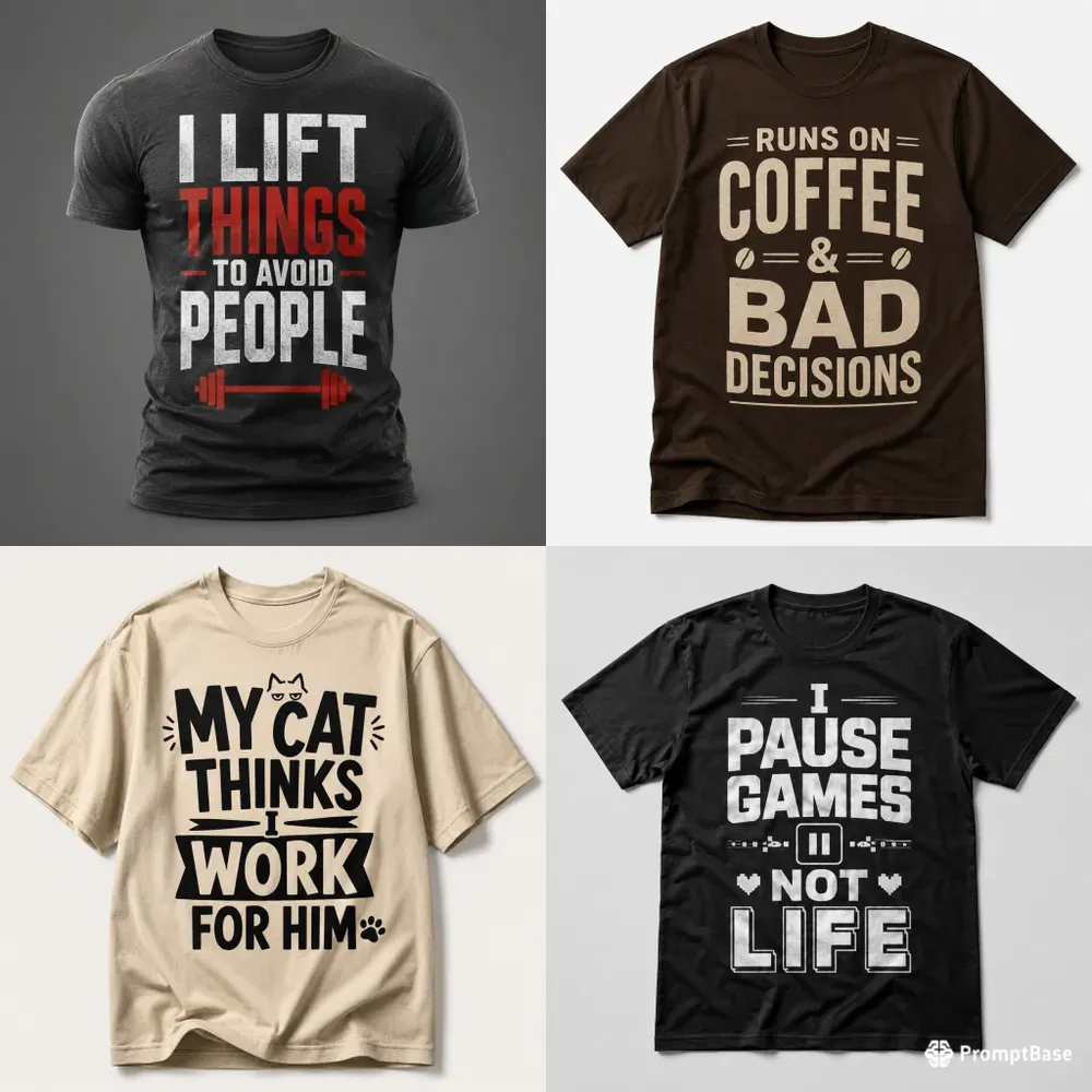 Bold Statement Typography Tshirt Mockups