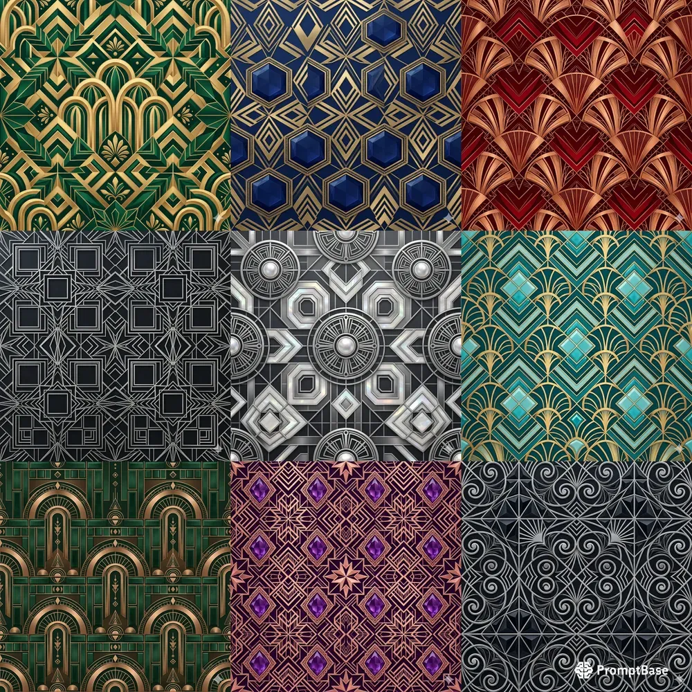 Luxury Art Deco Seamless Vector Patterns