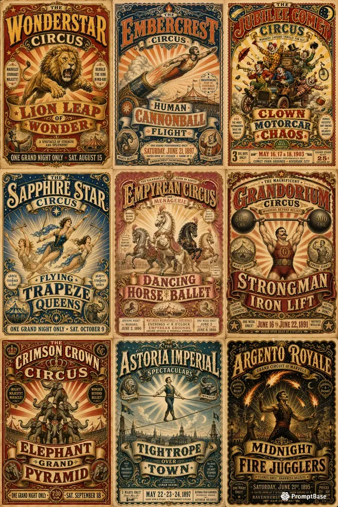 Vintage Circus Poster Makers