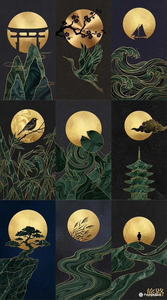 Japanese Gold Foil Marble Art