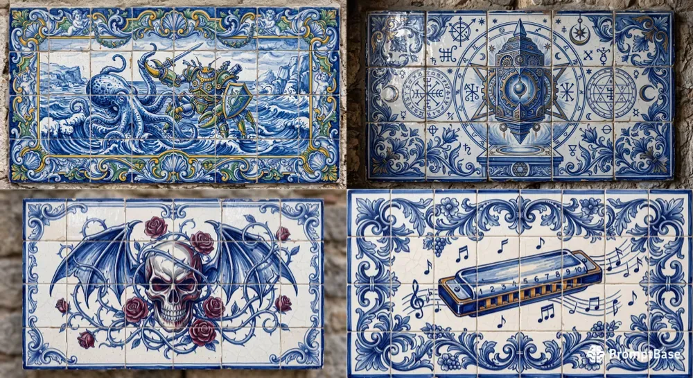 Handpainted Azulejo Tile Art