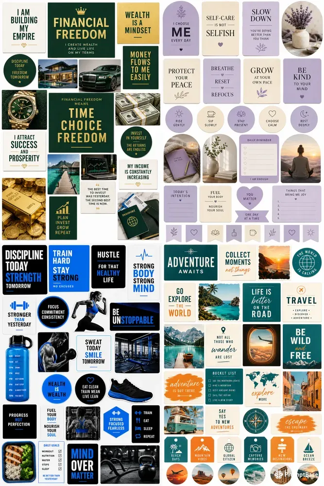 Printable Vision Board Kit Designers