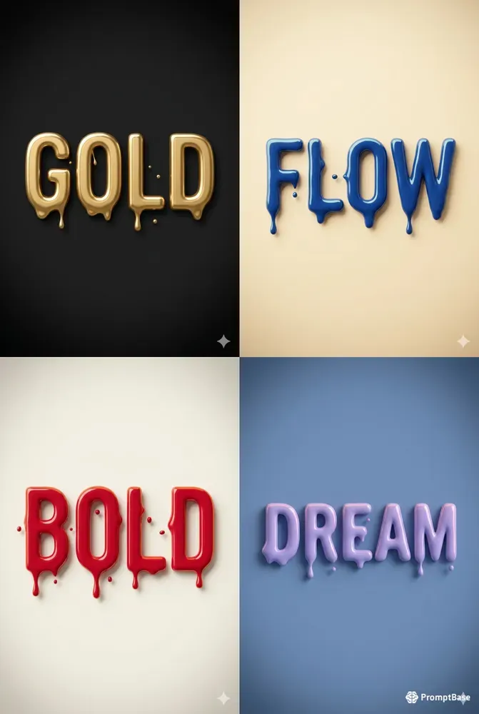 Liquid Lettering Wall Art
