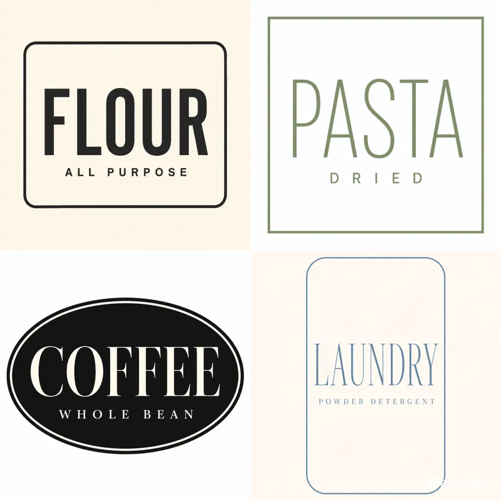 Minimalist Pantry Label Designers
