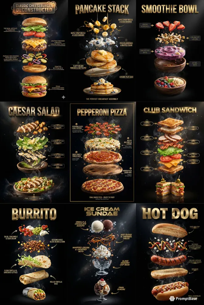 Layered Food Poster Generators