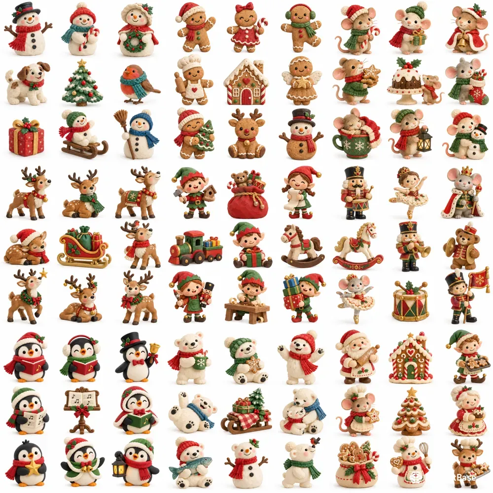 Cute Clay Christmas Figure Sets