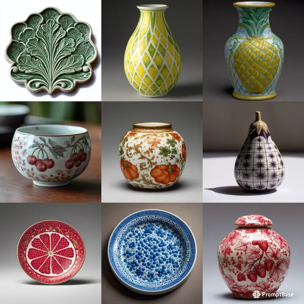 China Porcelain Fruits And Vegetables