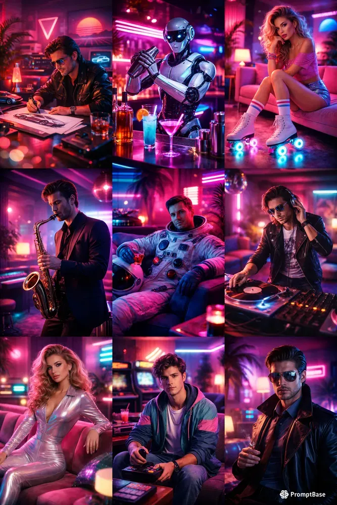 Retro Synth Lounge Portrait Studios