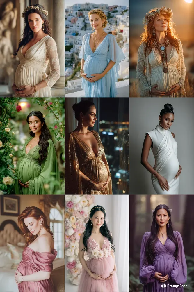 Glowing Maternity Couture Photography