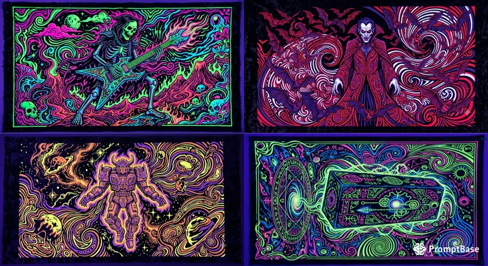 Blacklight Velvet Poster Art