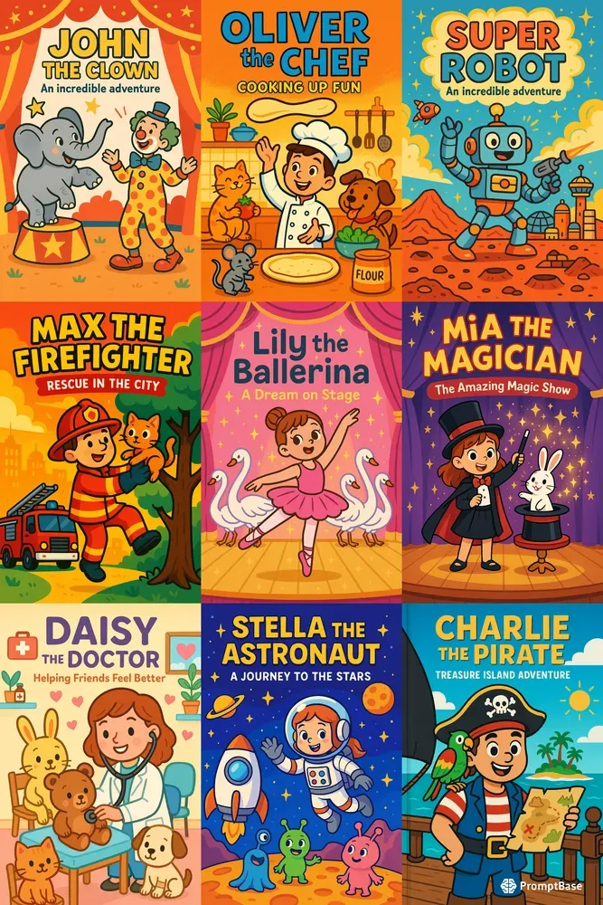 Childrens Book Cover Themed Adventures