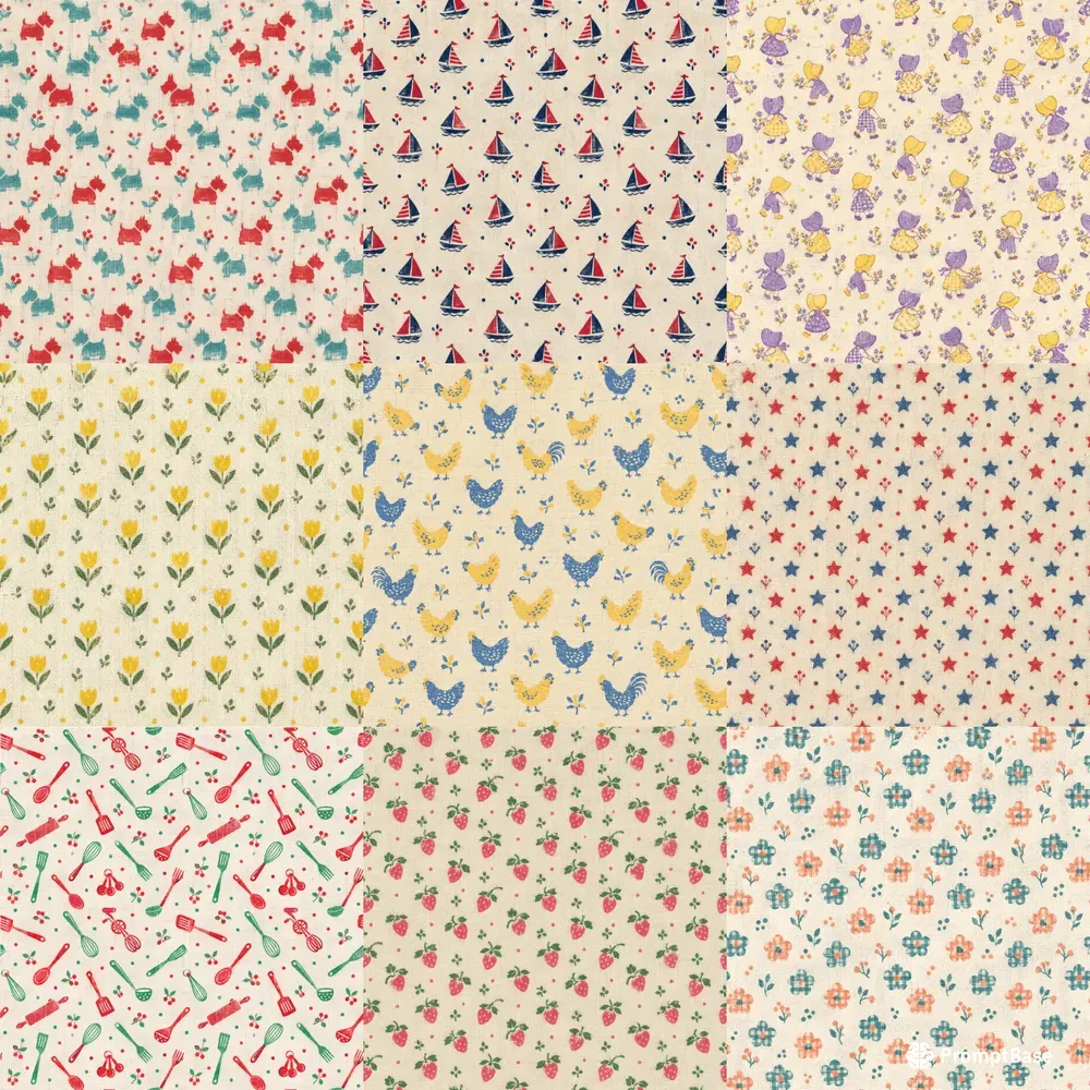Retro Feedsack Seamless Art