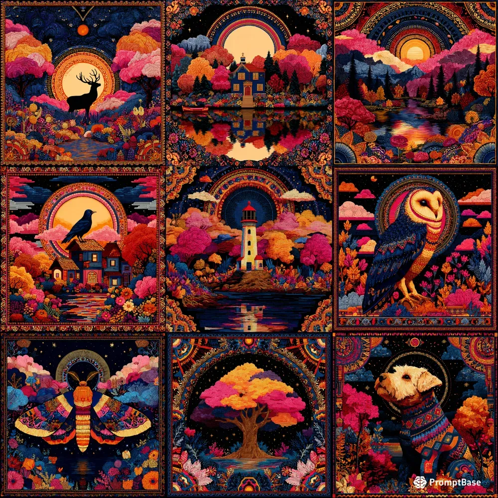 Ink Starry Retro Mandala Dreamscapes